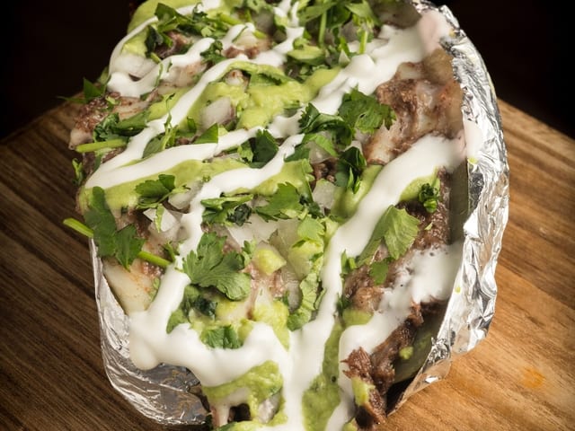 Al Pastor Baked Potato.