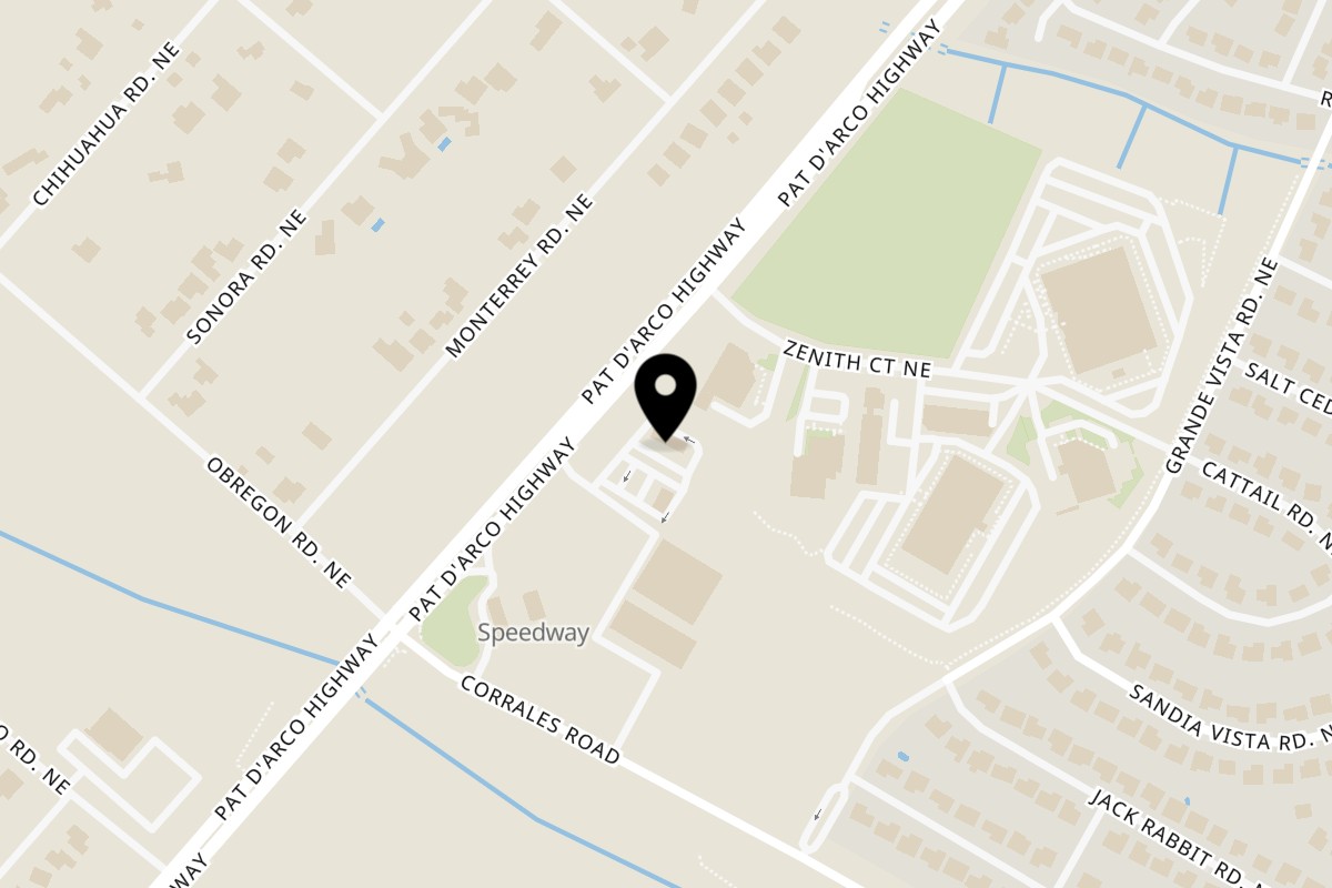 Map showing the location of Tap N Taco on 1120 Pat D'Arco Hwy in Rio Rancho